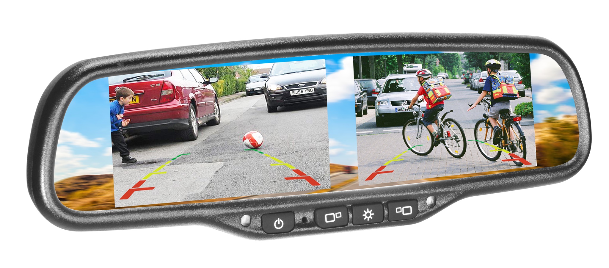 CV-043AB7D Premium OEM Style 7.2" Replacement Mirror with Auto Brightness 4 AV inputs